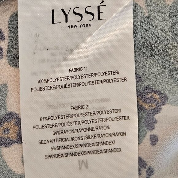 LYSSE New York Camonimal Top Size Medium Mixed Media Animal Print Tunic Mob Wife - Picture 8 of 12